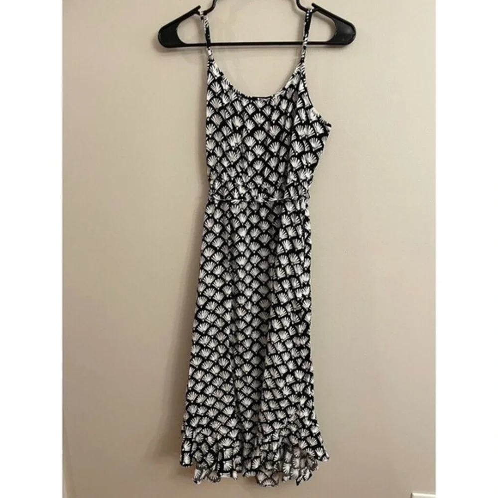 J.CREW‎ Women Beautiful Curved Ruffle Hem Midi Dress Lightweight Size 4 MSRP $98